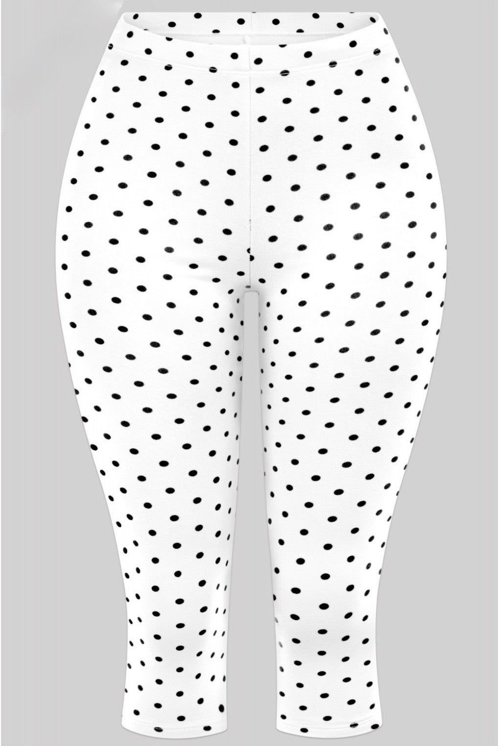 Valerie Polka Dot Capri Pants (White)