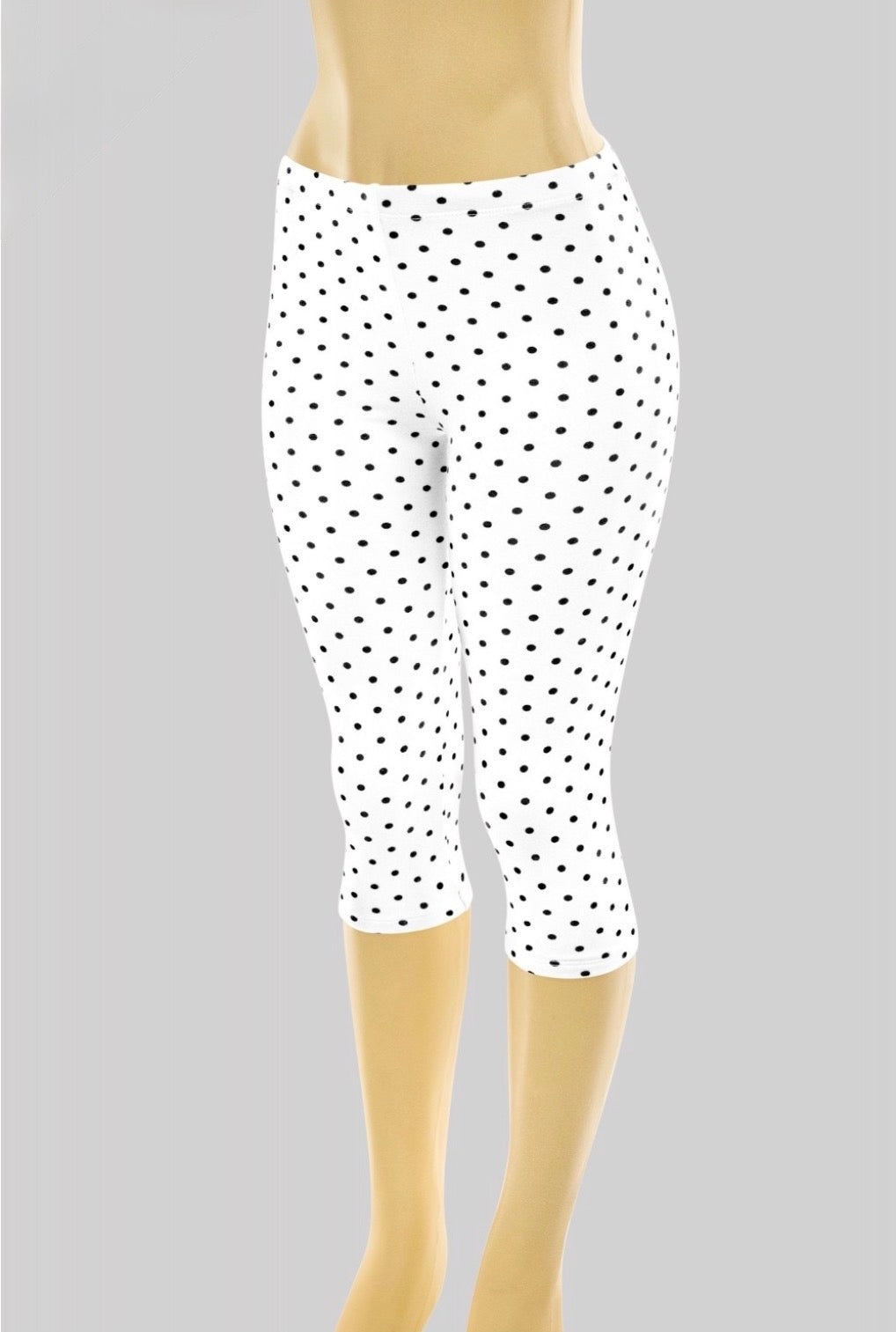 Valerie Polka Dot Capri Pants (White)