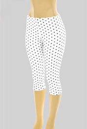 Valerie Polka Dot Capri Pants (White)