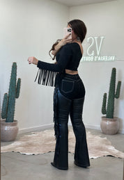 Selma Fringe Top (Black)