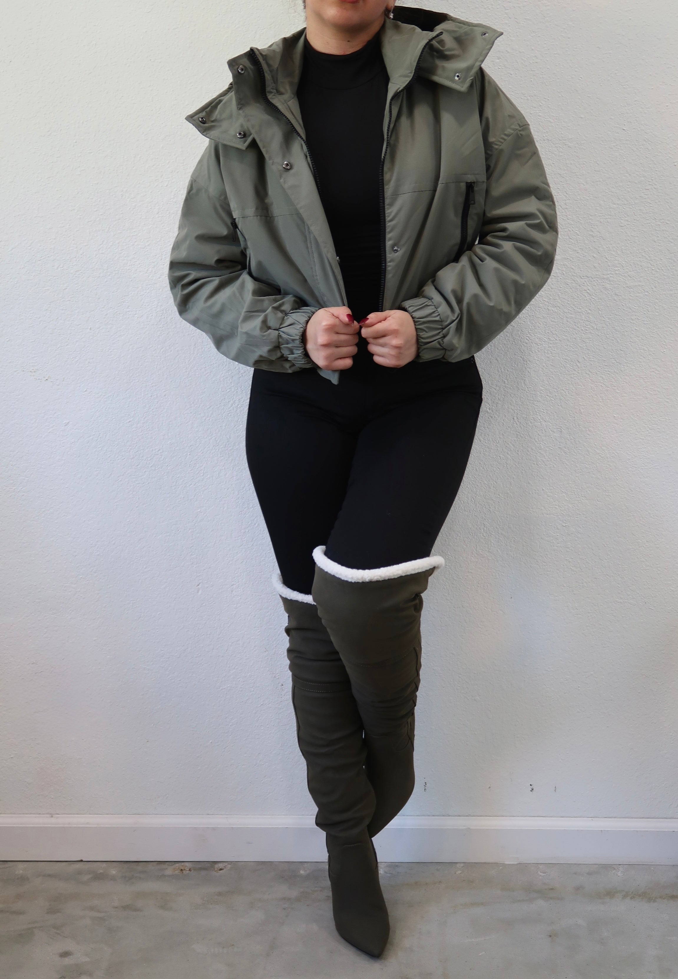 Khy Cropped Jacket (Olive)