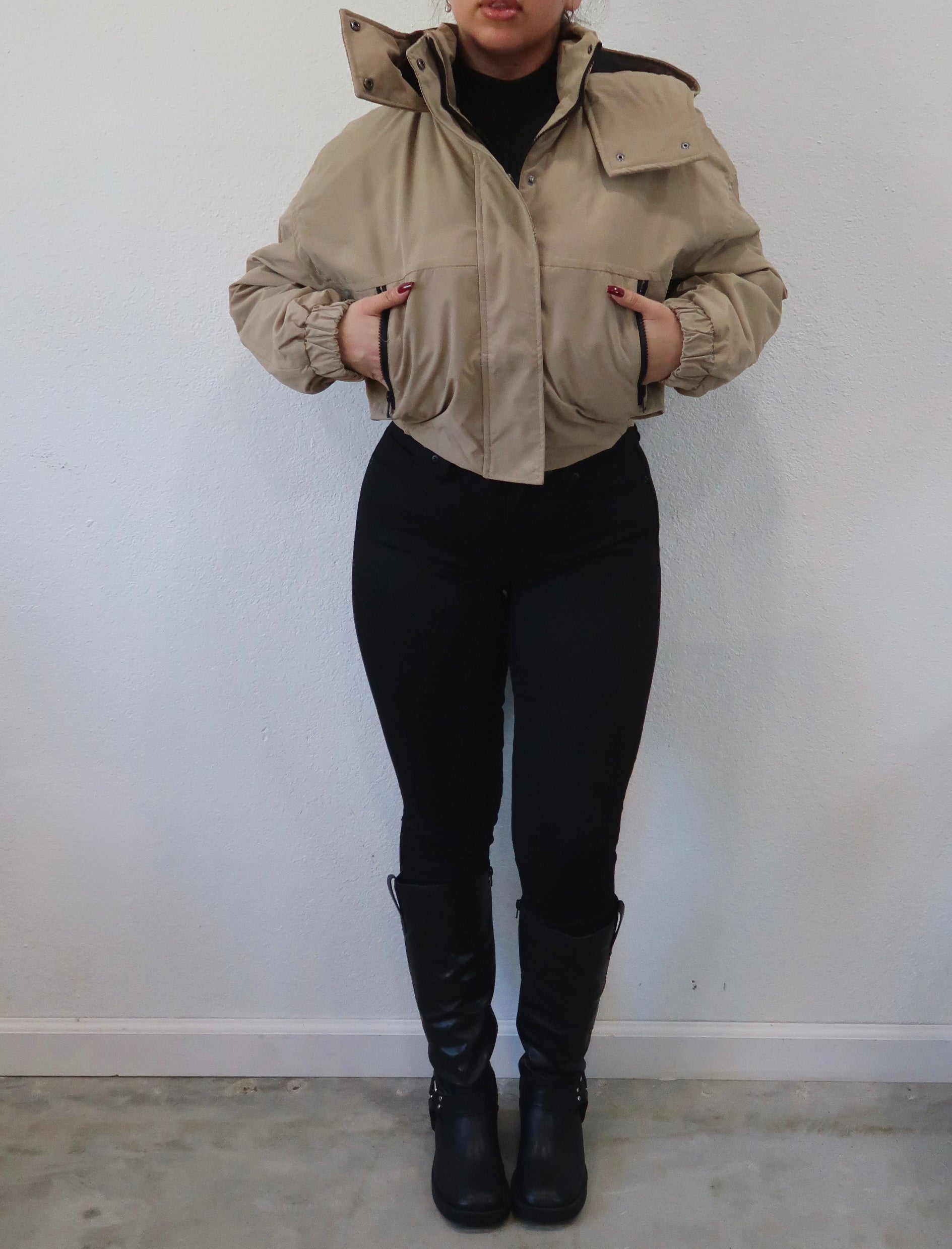 Khy Cropped Jacket (Khaki)