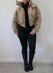 Khy Cropped Jacket (Khaki)