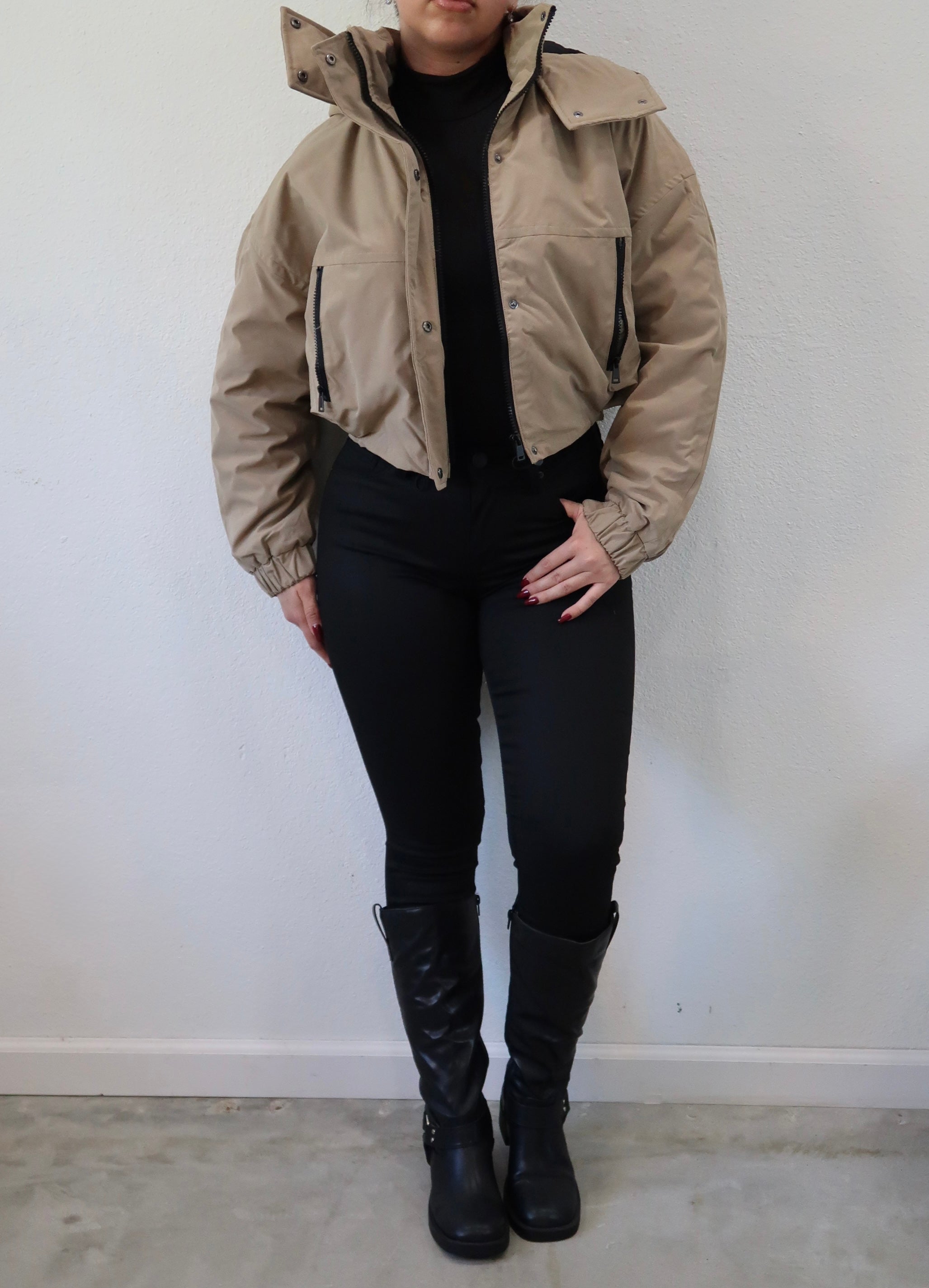 Khy Cropped Jacket (Khaki)