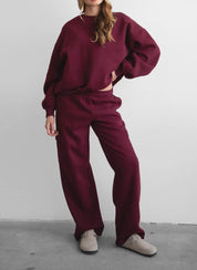 Kim Cargo Sweatpants (Black Cherry)