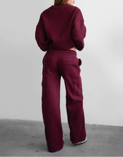 Kim Cargo Sweatpants (Black Cherry)