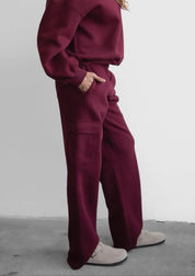 Kim Cargo Sweatpants (Black Cherry)