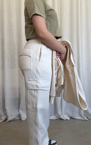 Kim Cargo Sweatpants (Ecru)