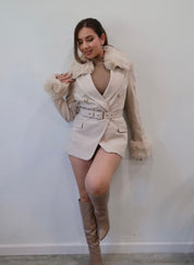 Emily Short Coat (Nude)
