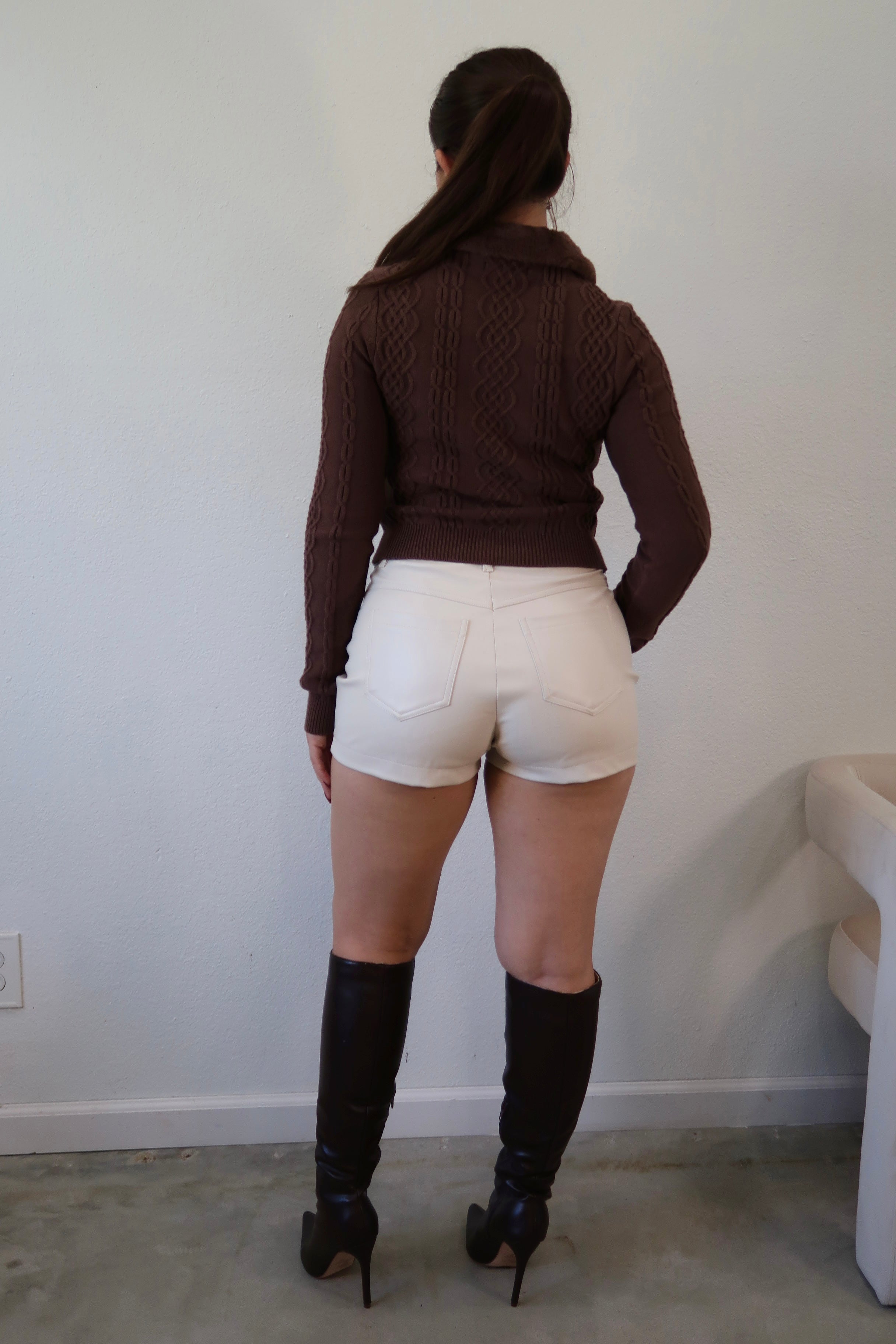 Malbino Leather Shorts