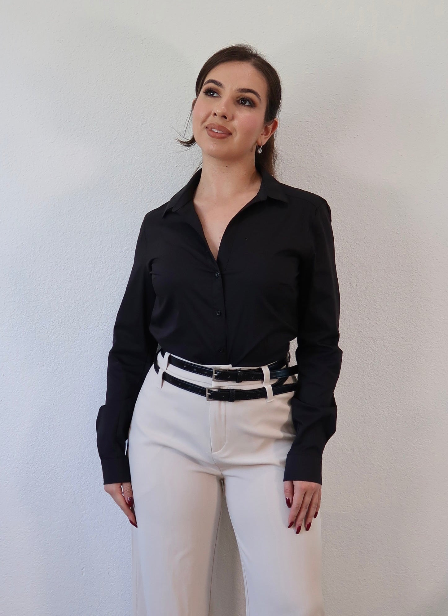 Classic Button Up Shirt (Black)