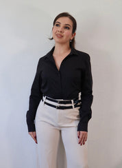 Classic Button Up Shirt (Black)