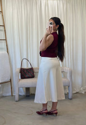 Amanda Maxi Skirt (Ivory)