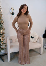 Fiesta Sequins Flare Pants (Copper)