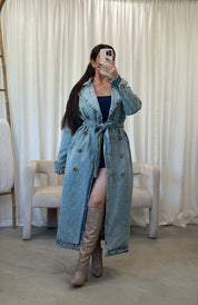 Talk Denim To Me Trench Coat