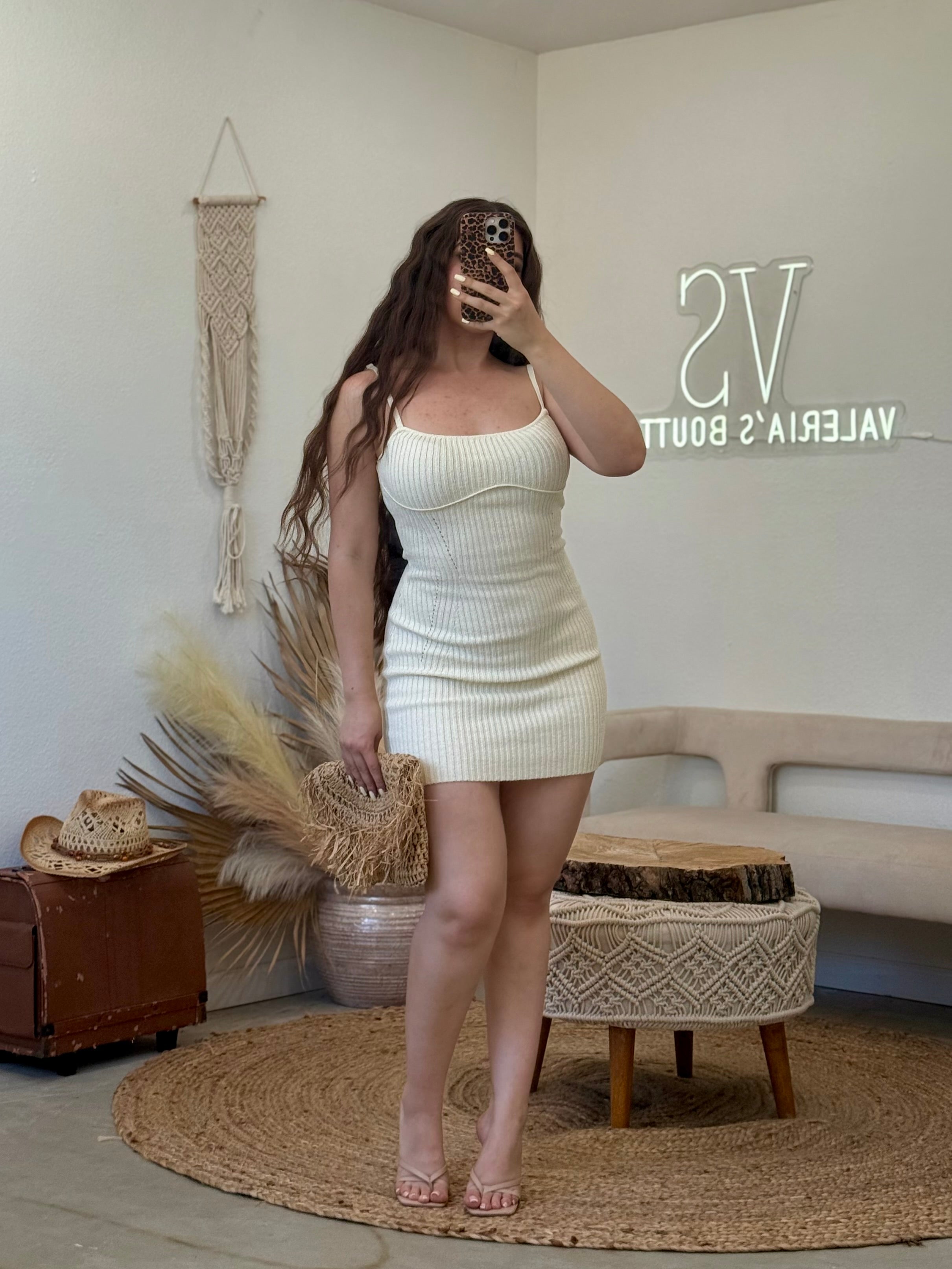 Chia Mini Dress (Ivory)