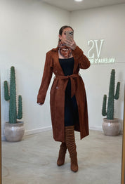 Navajoa Suede Trench Coat