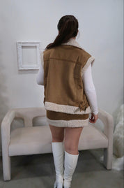 Sierra Suede Sherpa Skirt Set