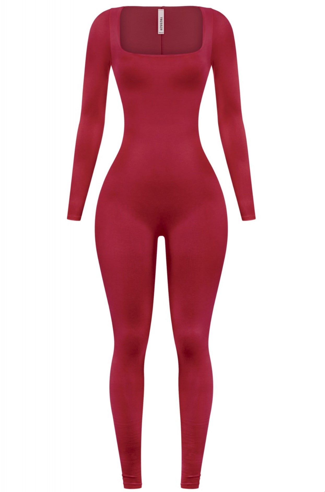 Valerie Long Sleeve Jumpsuit (Red)