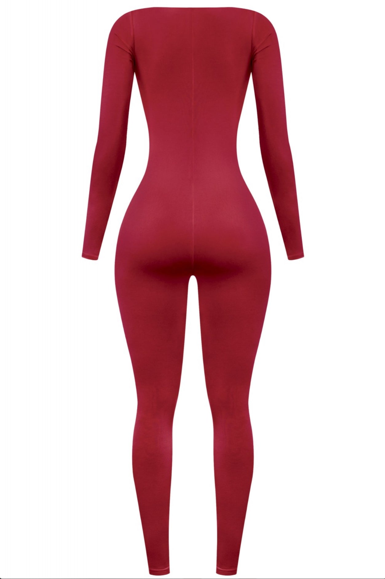 Valerie Long Sleeve Jumpsuit (Red)