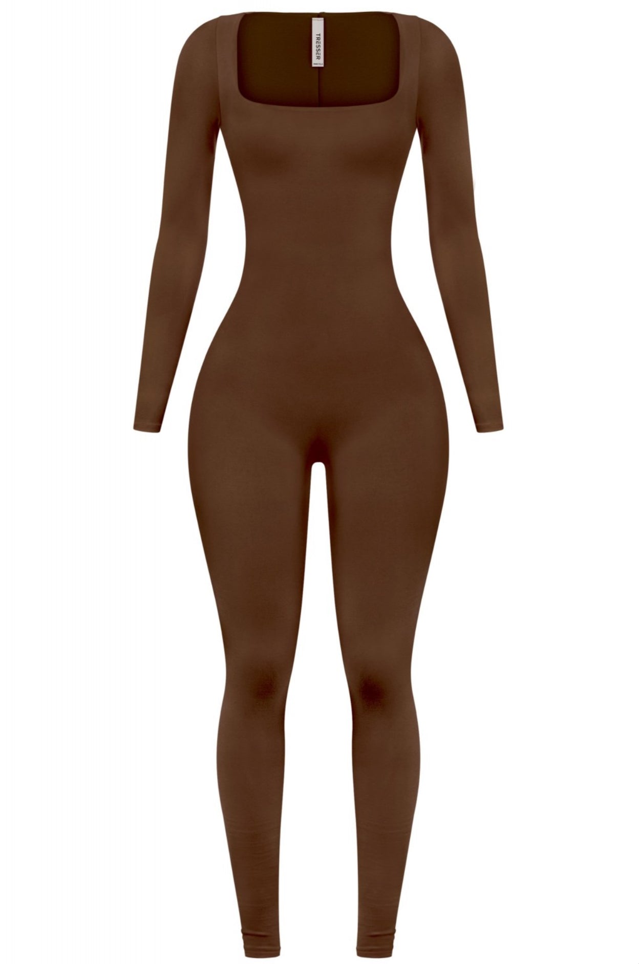 Valerie Long Sleeve Jumpsuit (Brown)