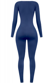 Valerie Long Sleeve Jumpsuit (Navy)