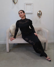 Nightfall Lace Draped Maxi Dress