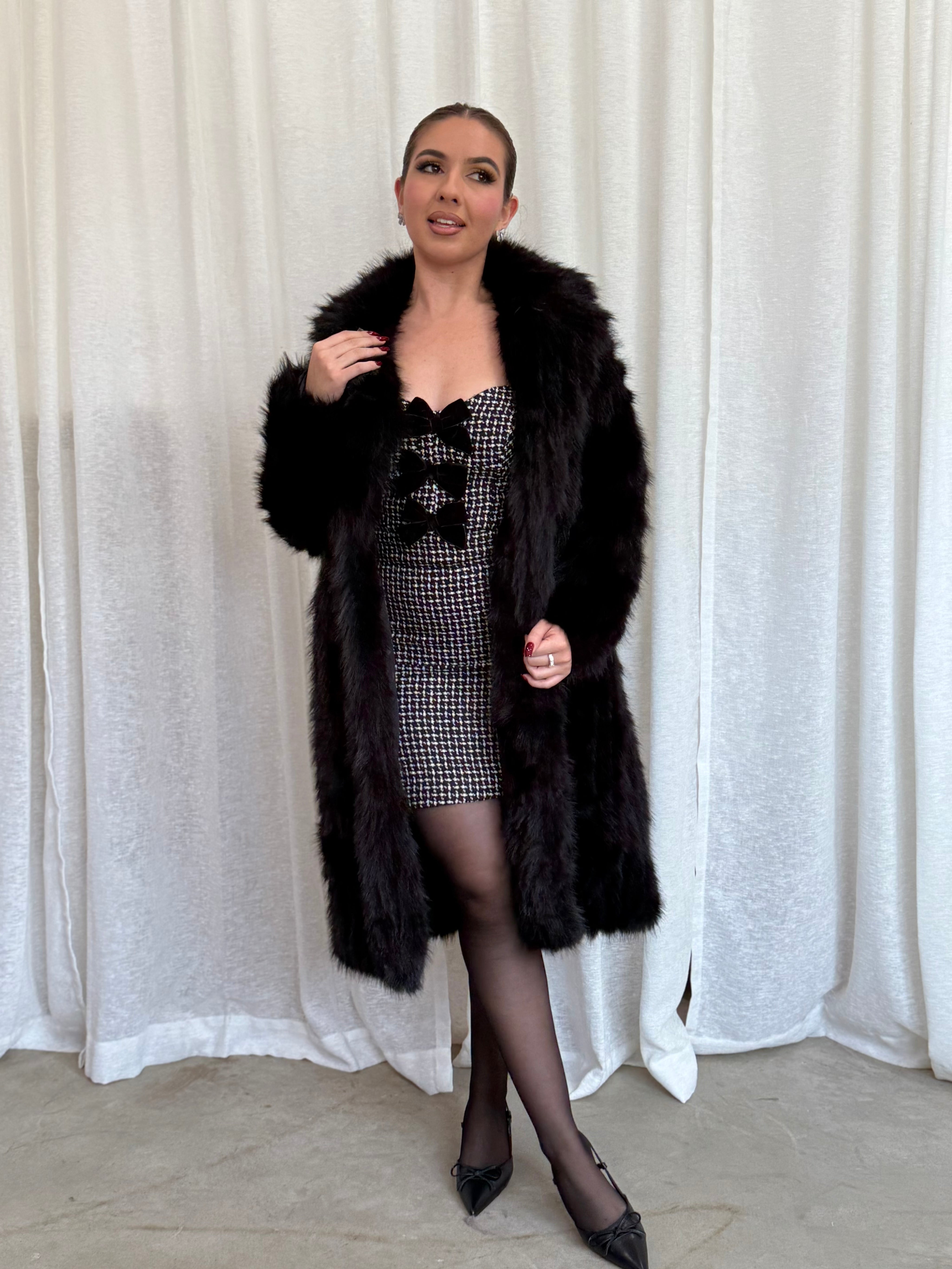 Monaco Fur Coat (Black)