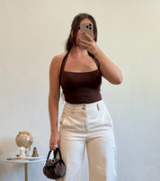 Valerie Halter Top (Chocolate)