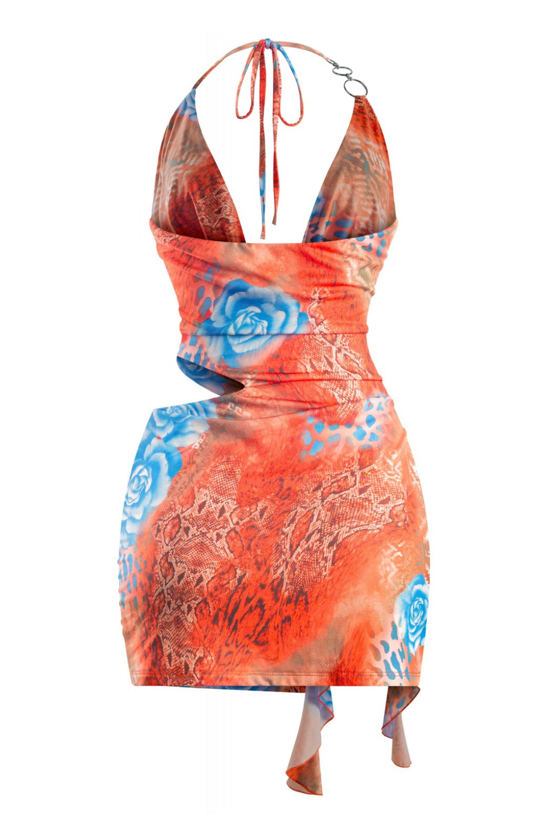 Savage Cutout Ruffle Mini Dress