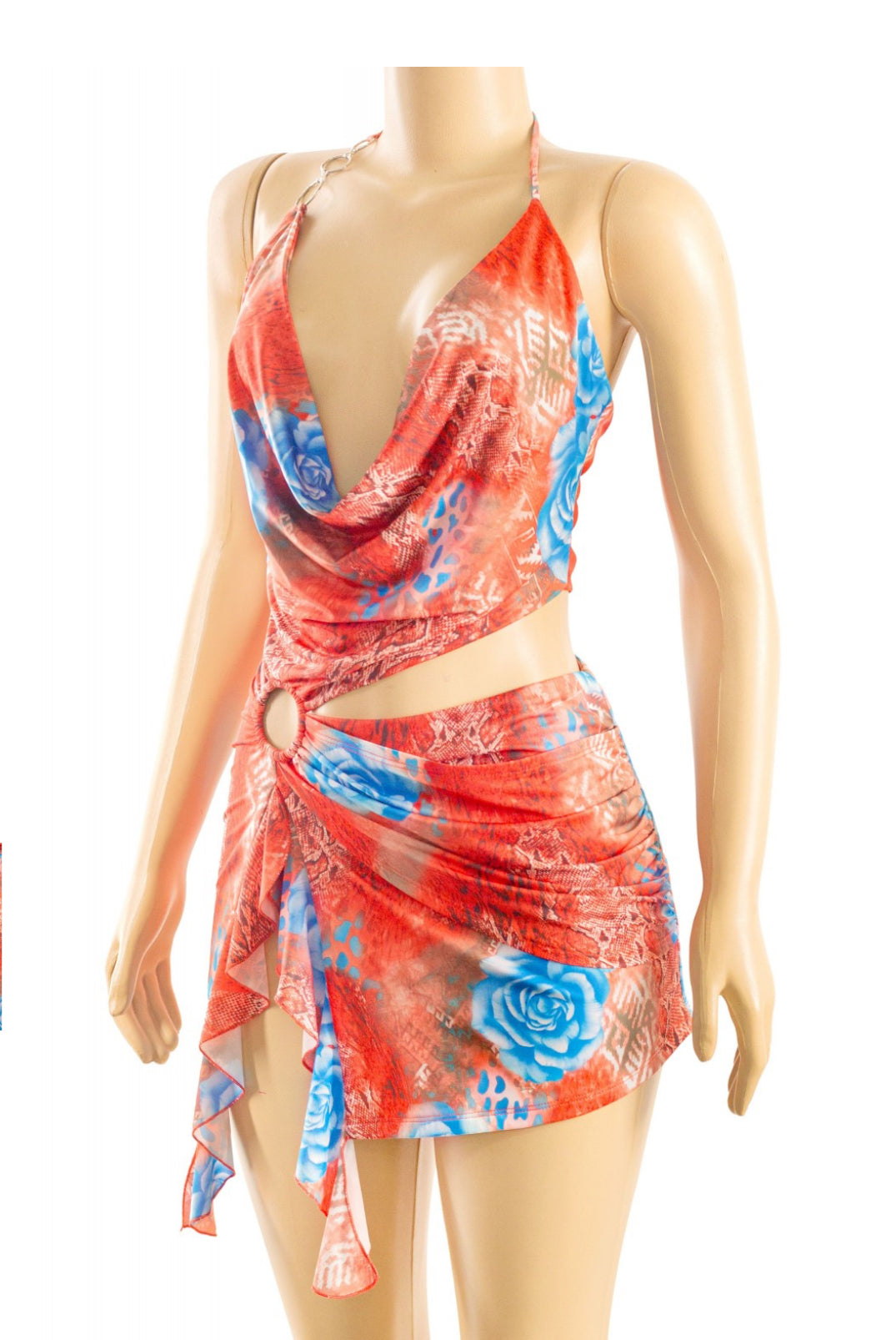 Savage Cutout Ruffle Mini Dress