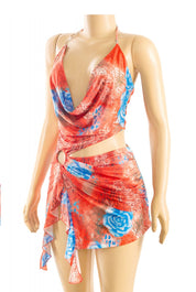 Savage Cutout Ruffle Mini Dress
