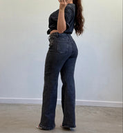 Eclipse Embellished High Rise Straight Leg Jeans