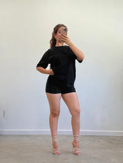 Zamira Rhinestone T-Shirt (Black)