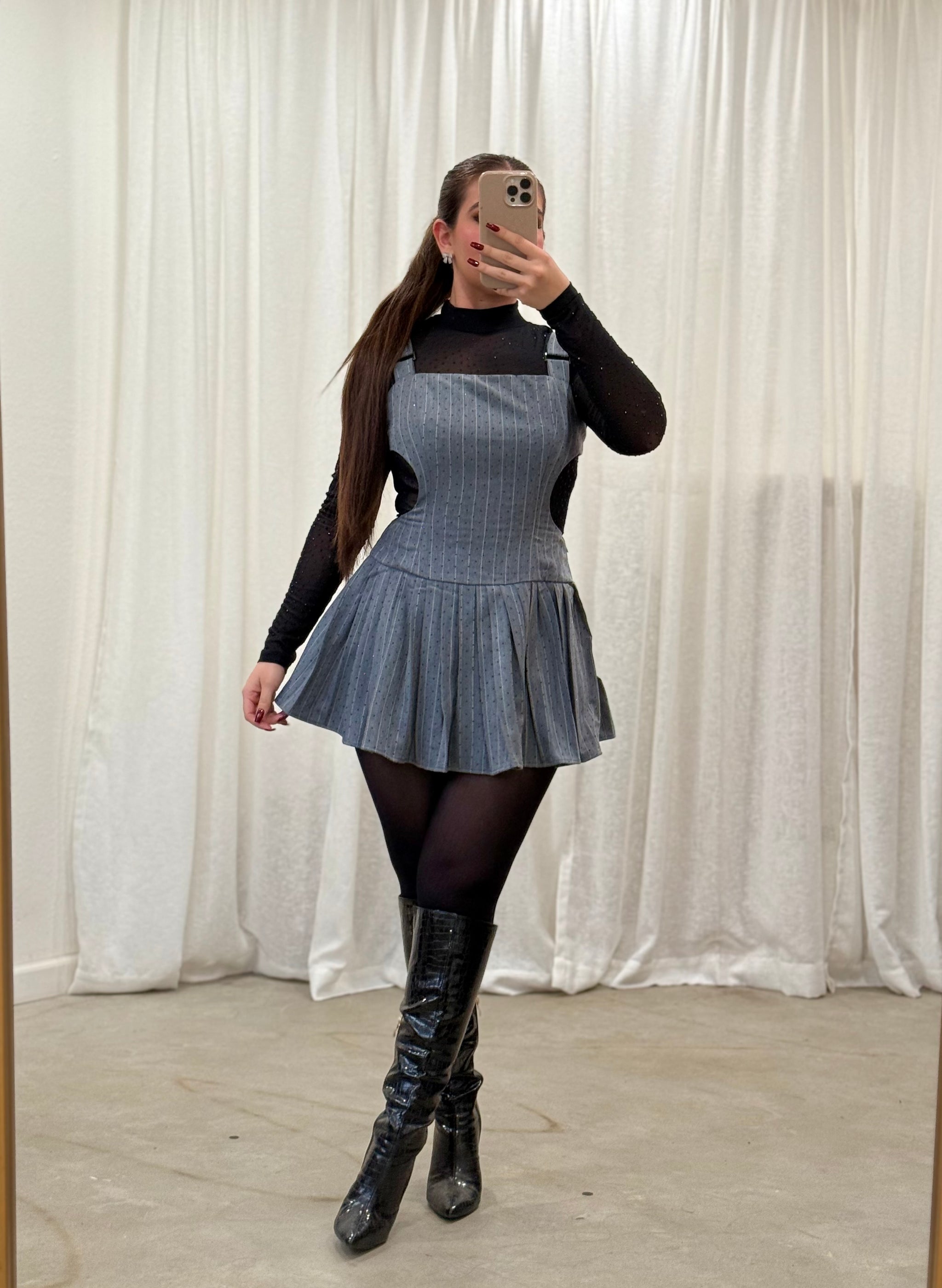 blythe mini dress Altar'd State | Blythe Mini Dress | IVORY-BLUE