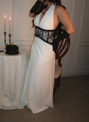 Romania Lace Corset Maxi Dress