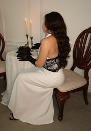 Romania Lace Corset Maxi Dress