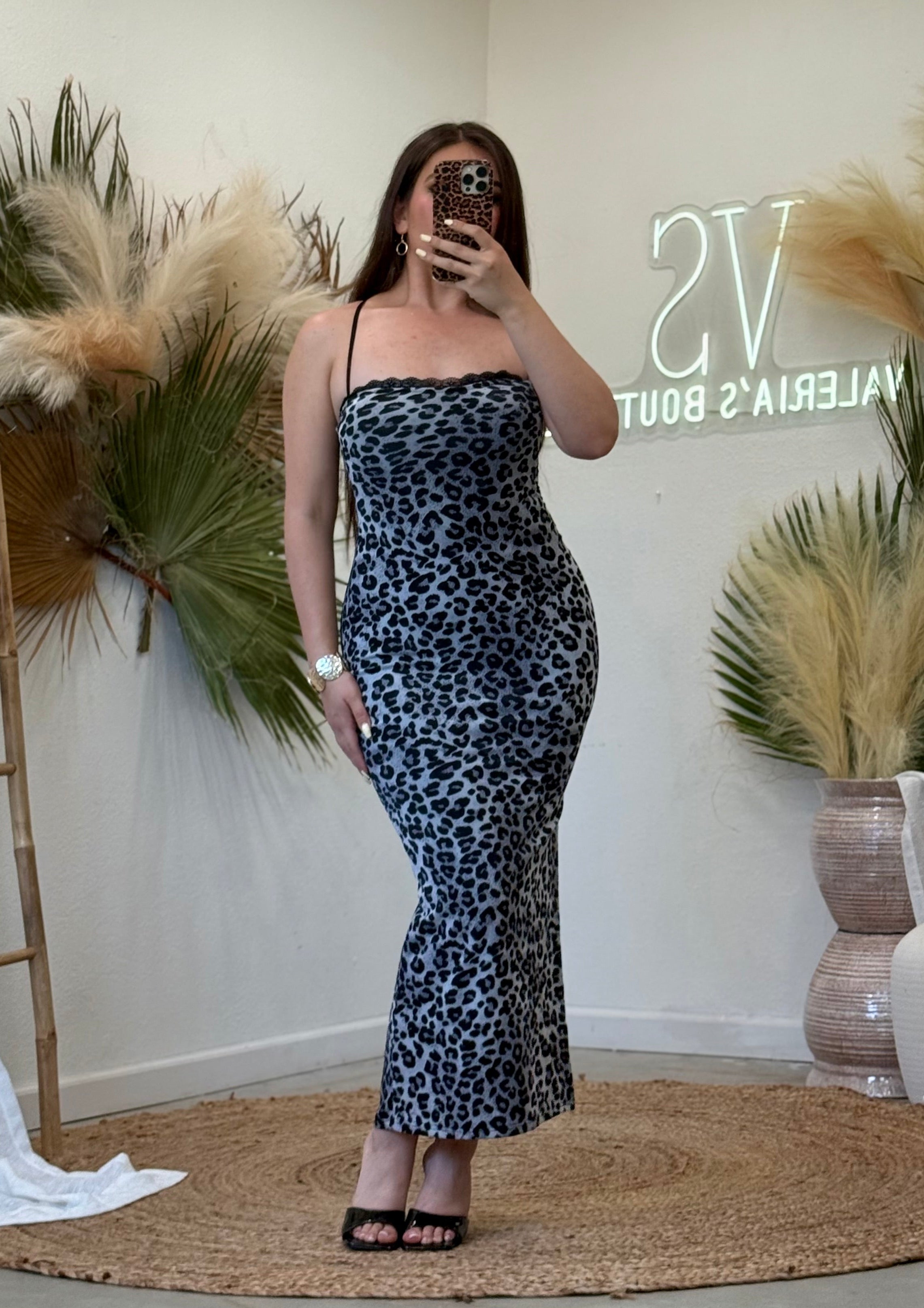 Midnight Safari Leopard Maxi Dress – Valeria'S Boutique