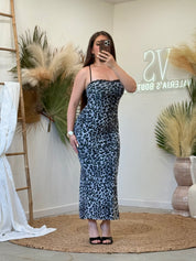 Midnight Safari Leopard Maxi Dress