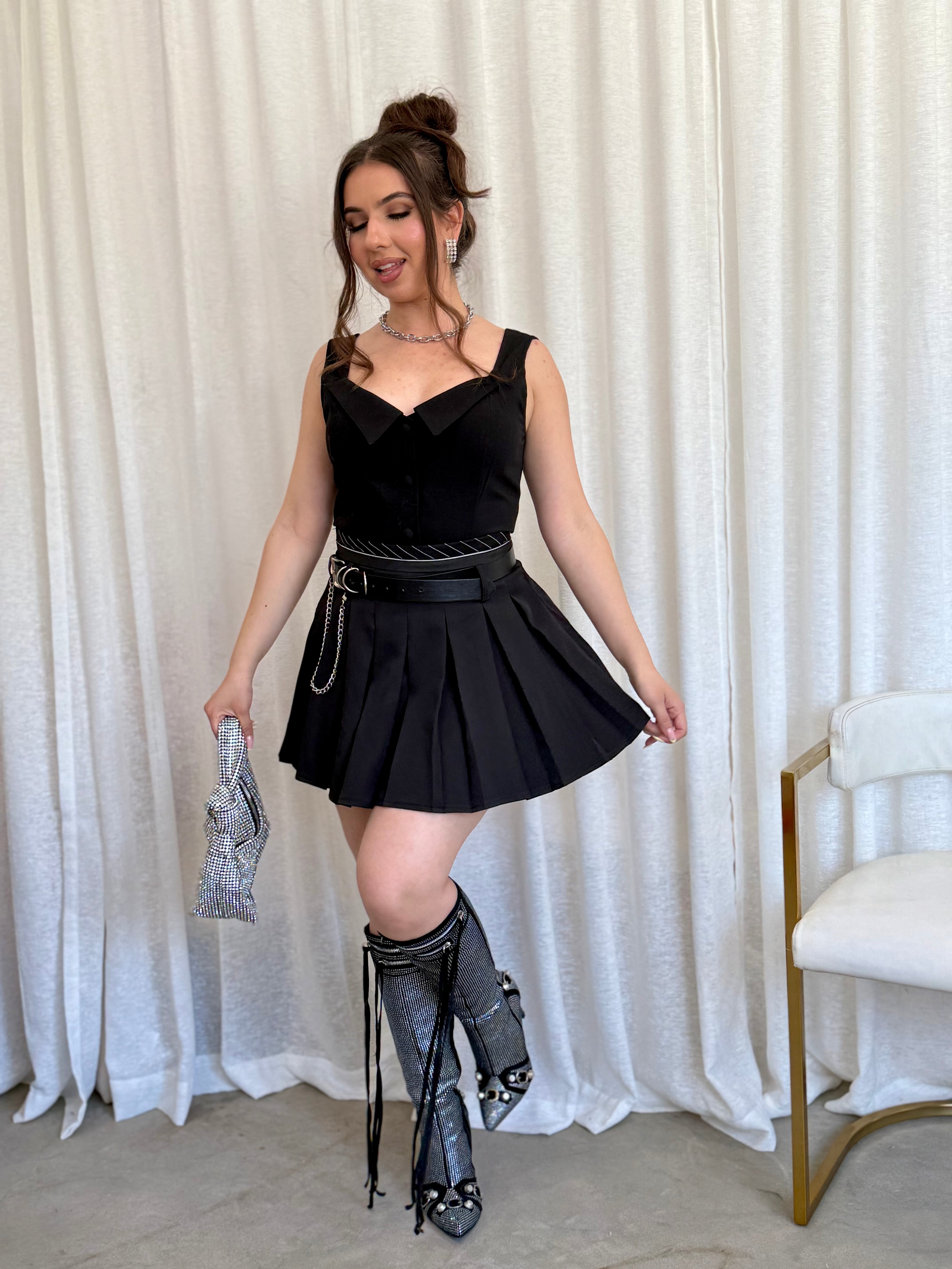 Elle Pleated Mini Skirt
