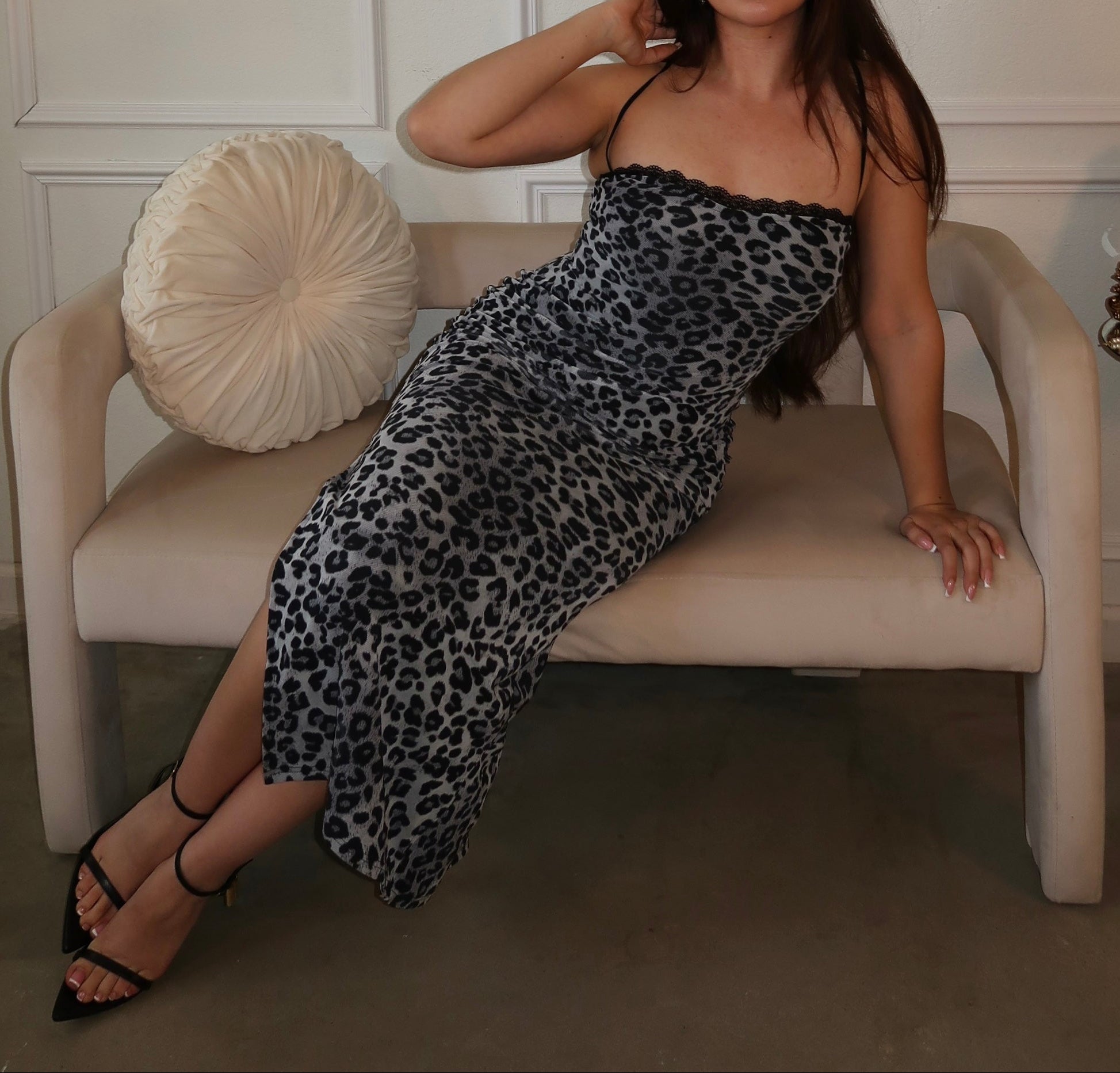 knox maxi dress leopard Midnight Safari Leopard Maxi Dress