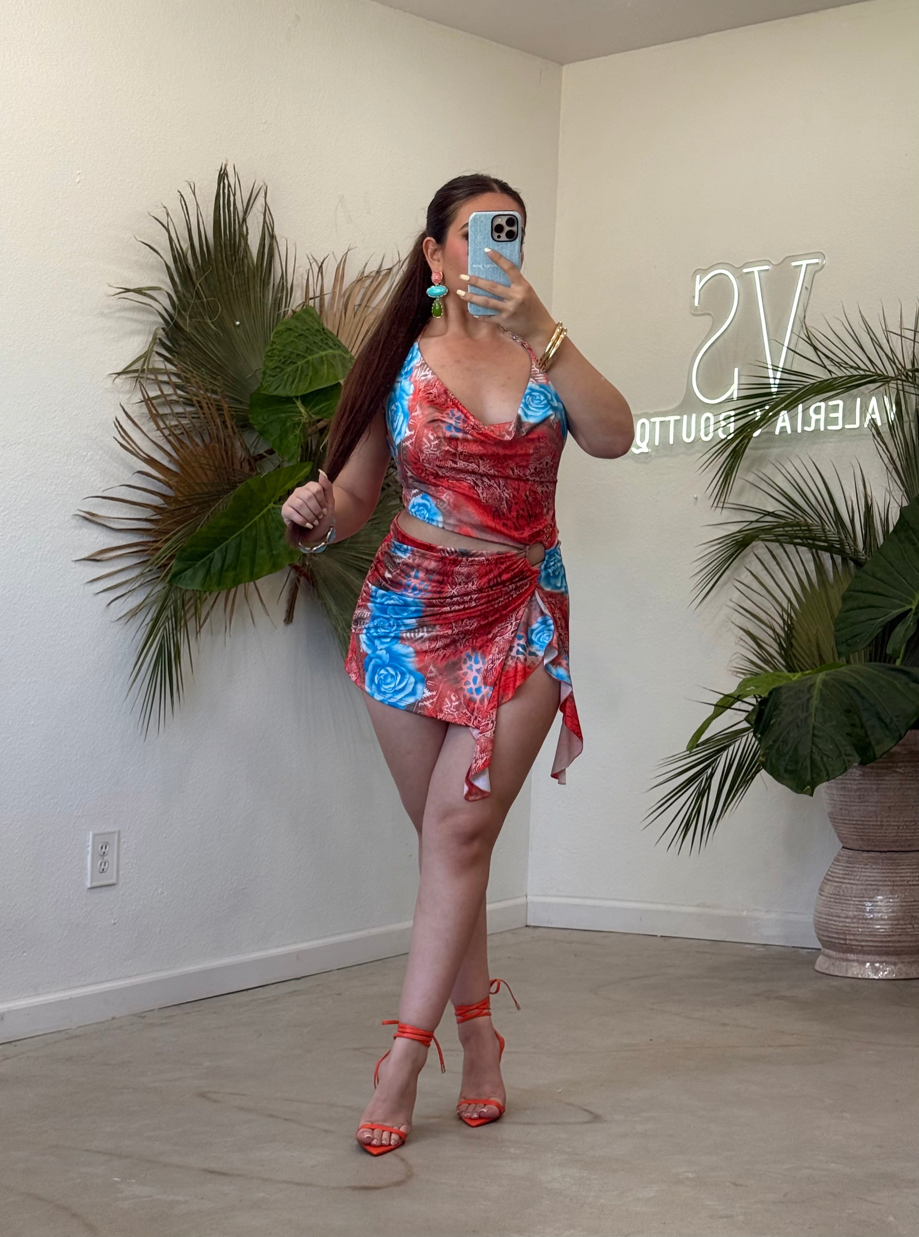 Savage Cutout Ruffle Mini Dress