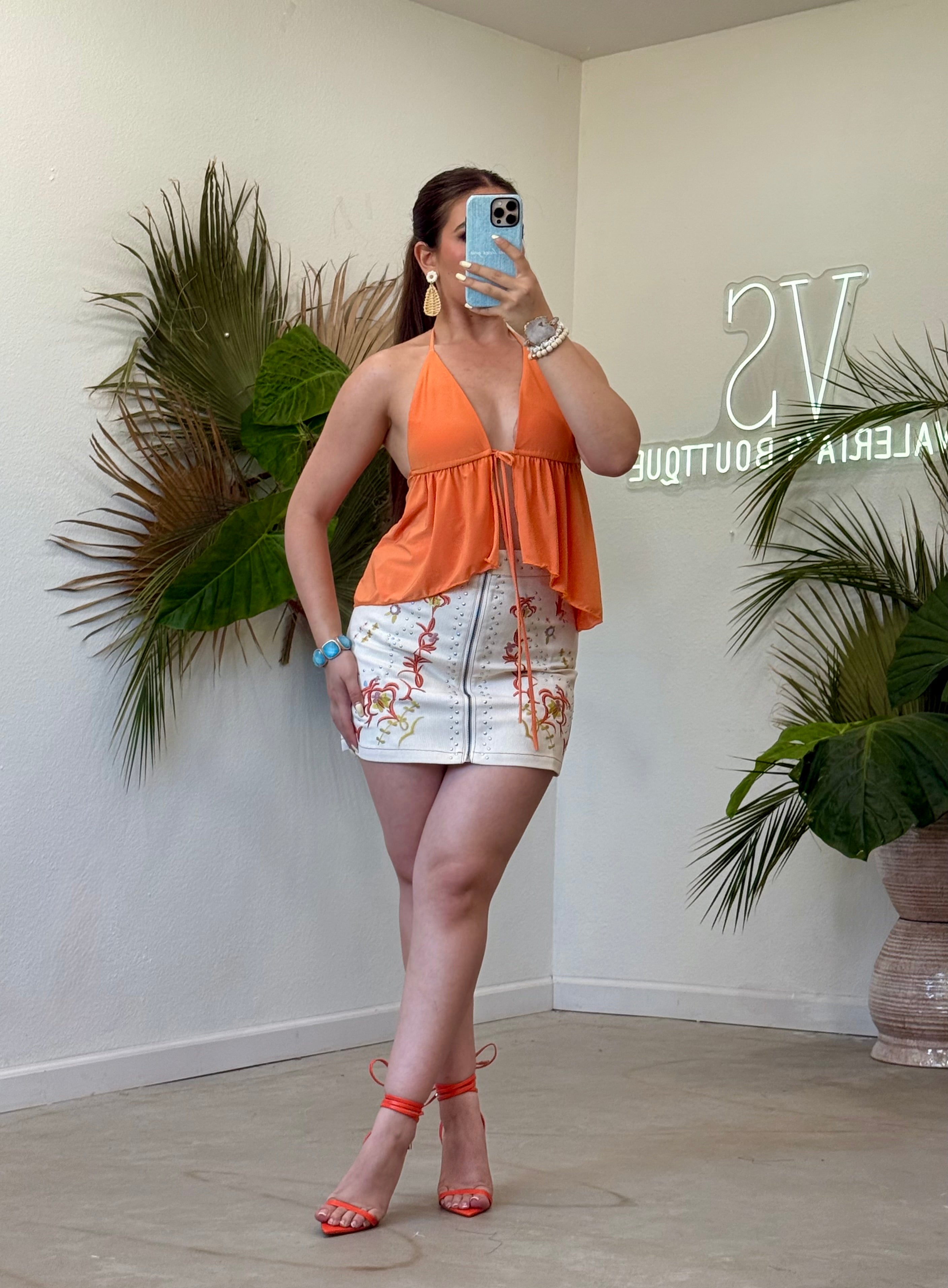 Kalina Embroidered Mini Skirt