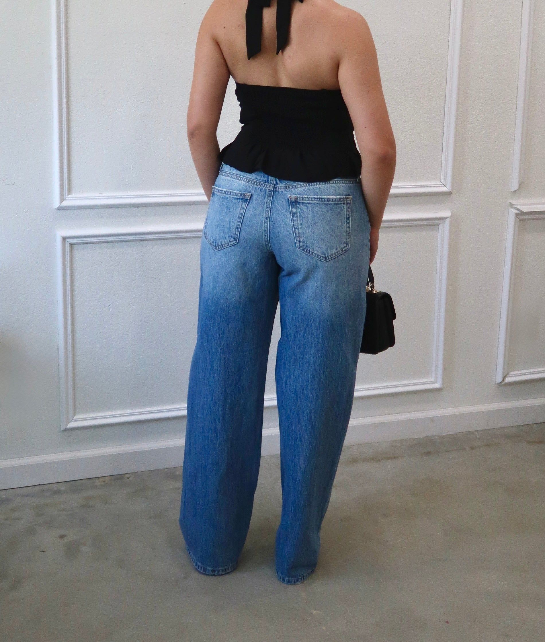 Celine Low Rise Wide Leg Jeans