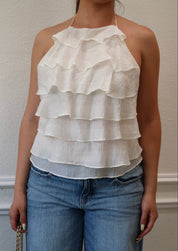 Fiorella Ruffle Top (Ivory)