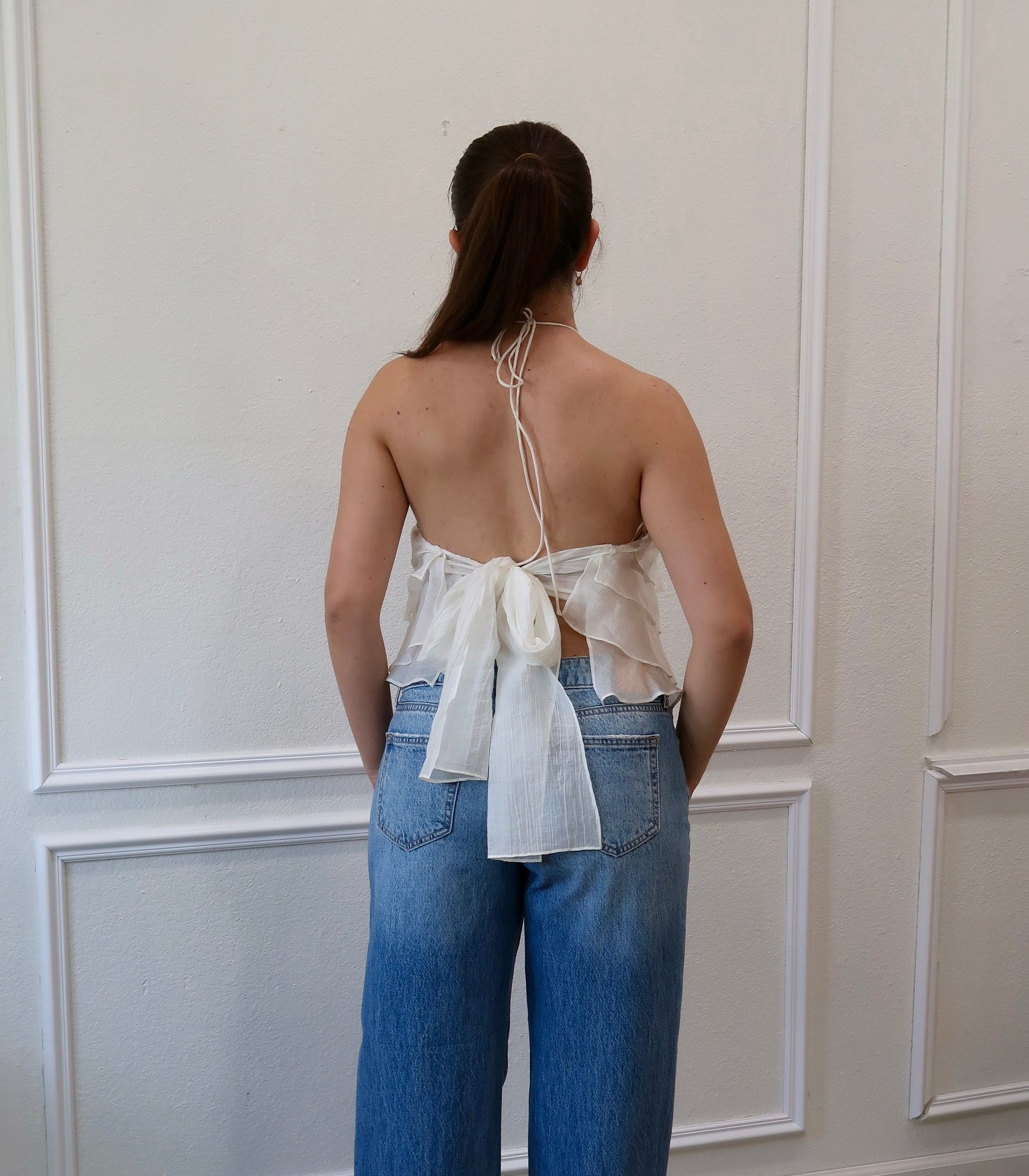 Fiorella Ruffle Top (Ivory)