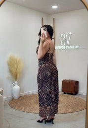 Savanah Leopard Maxi Dress