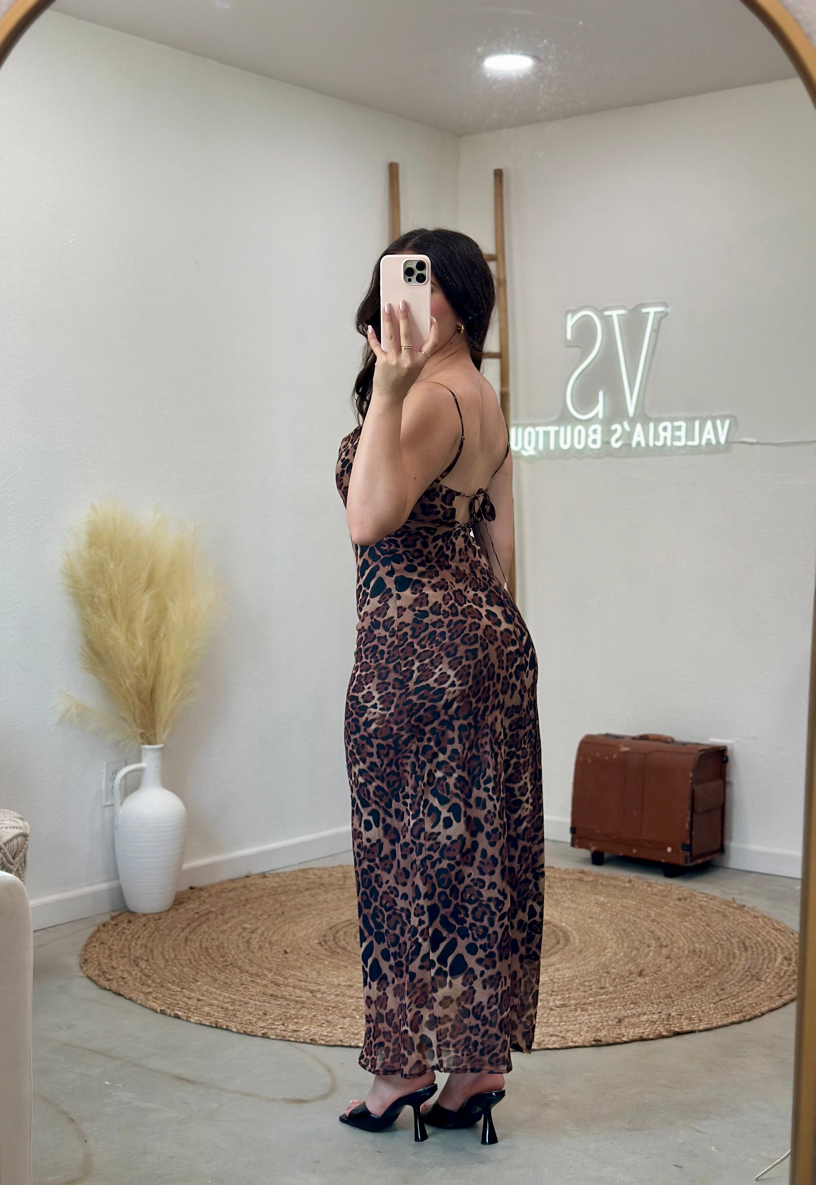 Savanah Leopard Maxi Dress