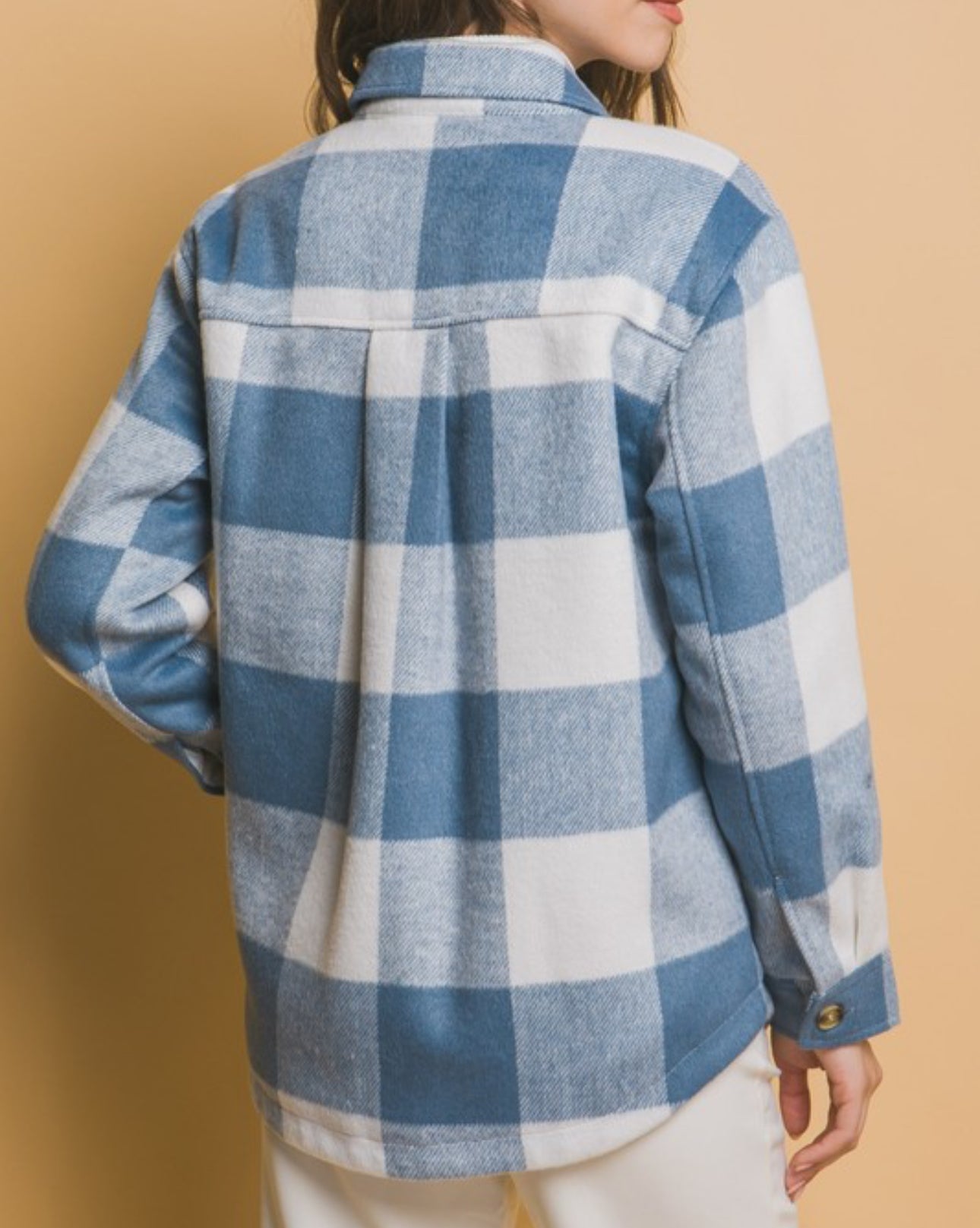 Jenna Plaid Shacket (Blue)