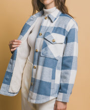 Jenna Plaid Shacket (Blue)